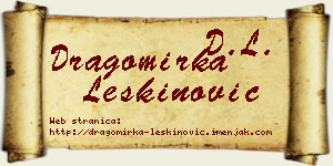 Dragomirka Leškinović vizit kartica